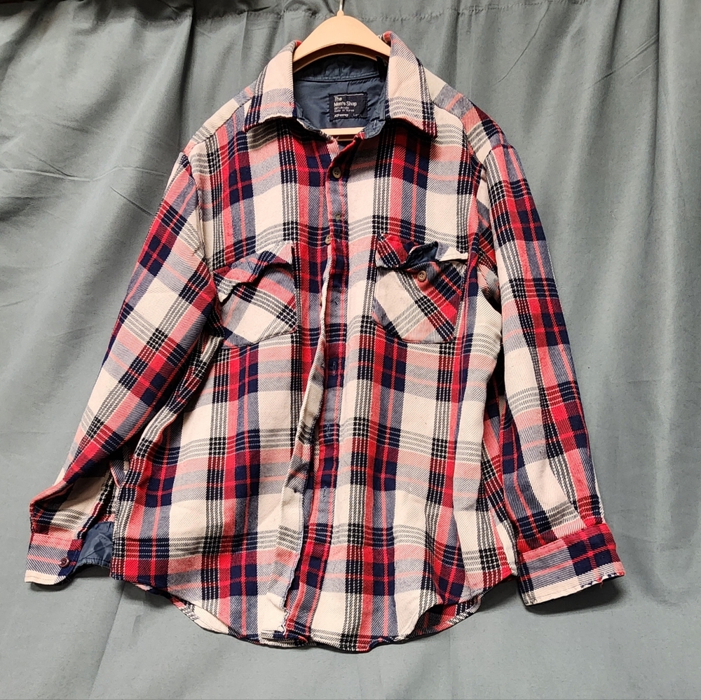 Vtg. JC Penney The Men's Shop 100% Acrylic Flanel Button Up shirt